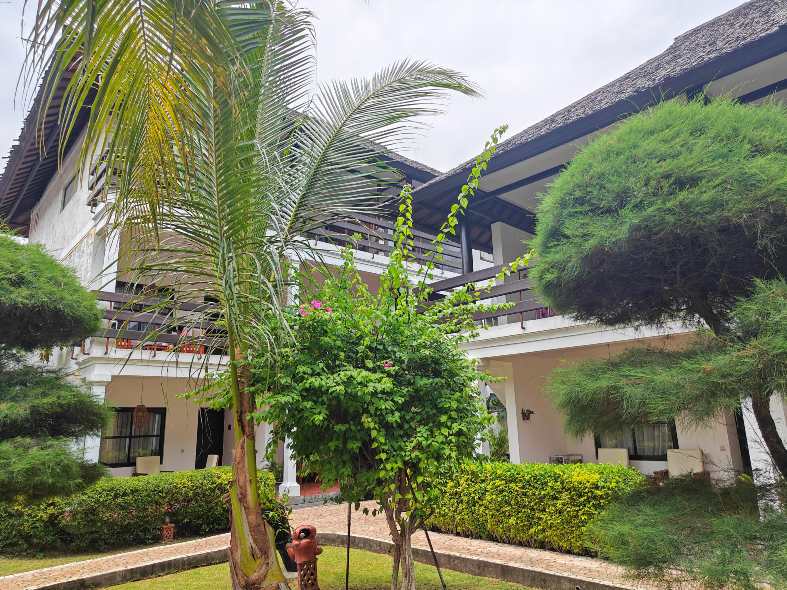 The courtyard at the Palm Garden hotel in Sanur