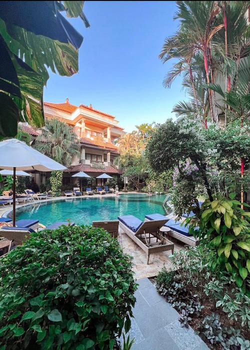 Poolside area at Parigata villas and resort