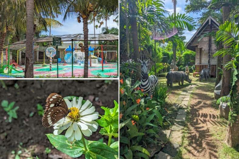 a collage of photos from Biog Garden Corner in Sanur Bali