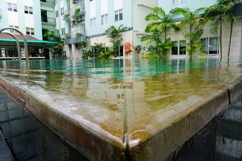 one of the 3 pools at harris Riverview in Kuta