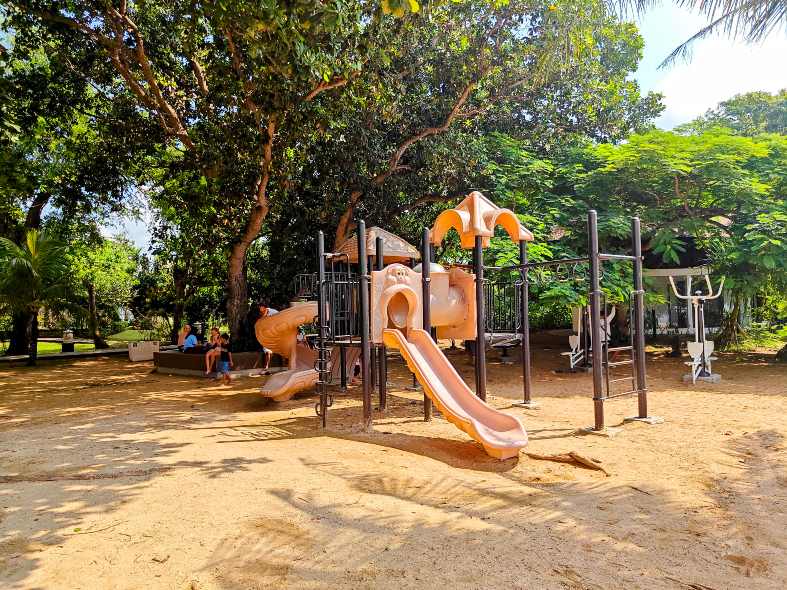 a kids playground on the beach in Sanur