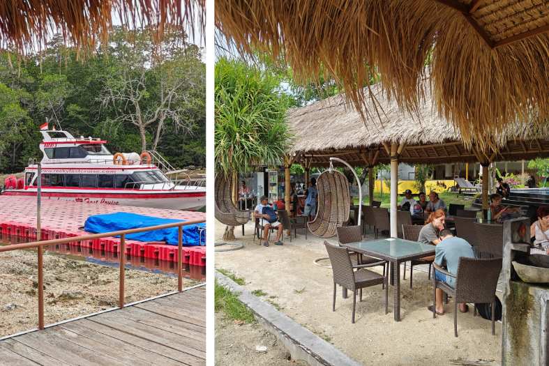 rocky port at Nusa Lembongan