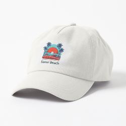 a cap with a sanur design on it