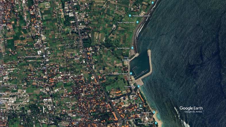 Map of Port of Sanur in Bali, Indonesia