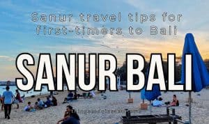 sanur beach in the evening